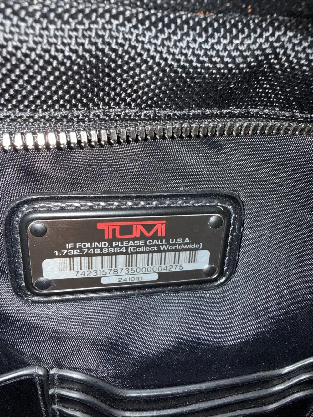 TUMI Black Leather & Ballistic Nylon Crossbody Messenger Bag
